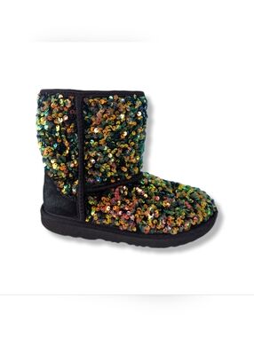 UGG Girls Classic II Stellar Sequin Winter Boots